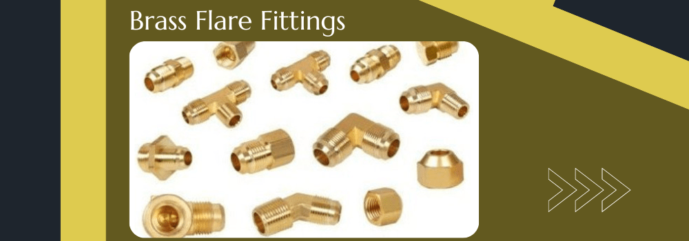 Brass flare nut long neck design fitting for heavy machinery, and